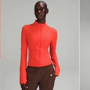 Lululemon Solar Orange Cropped Define Nulu Jacket Coat 10